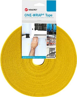 Shirit Velcro për kabllo VELCRO ONE-WRAP, 25 m x 20 mm, i verdhë