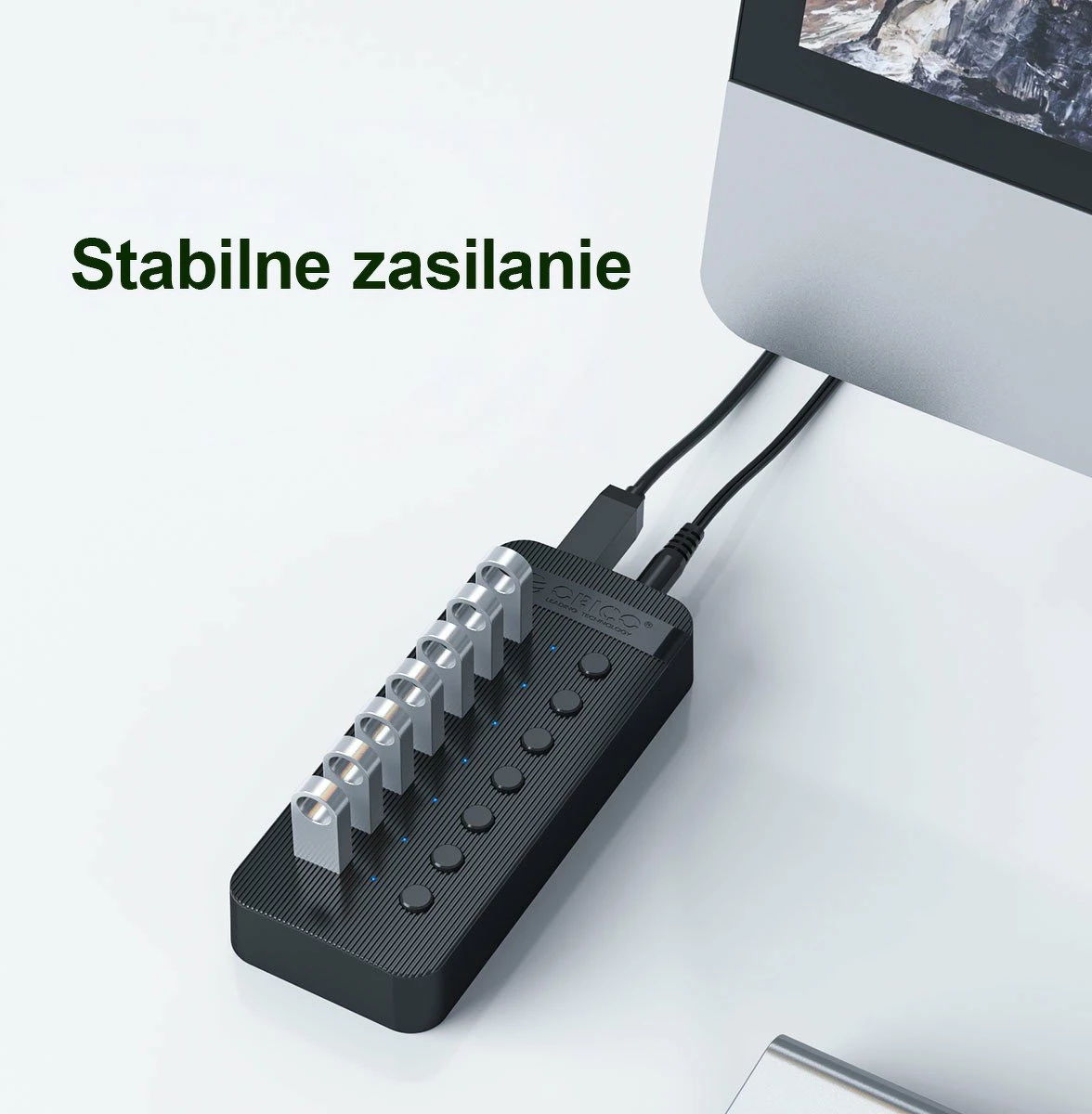 USB hub Orico CT2U3-16AB-EU-BK-BP 16x USB-A 3.2 Gen1 5 Gbps, aktiv, zi