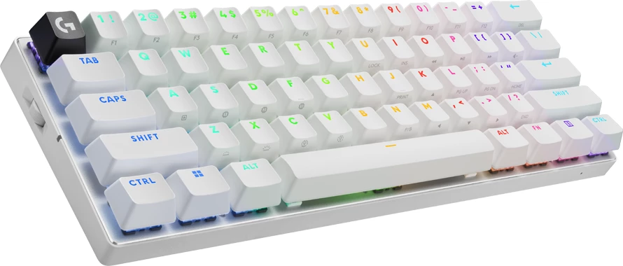 Tastierë gaming pa tela Logitech G PRO X 60 LIGHTSPEED 2.4GHz/BT, tactile switch, US INT'L, e bardhë