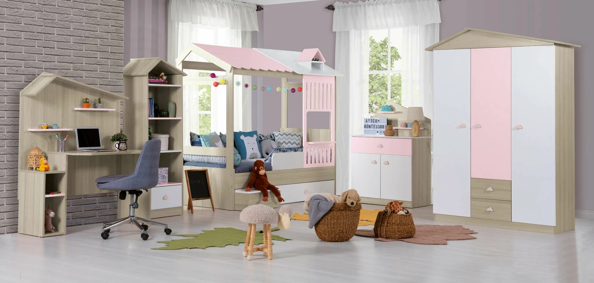 Raft librash rozë Skye Decor, Ayder New