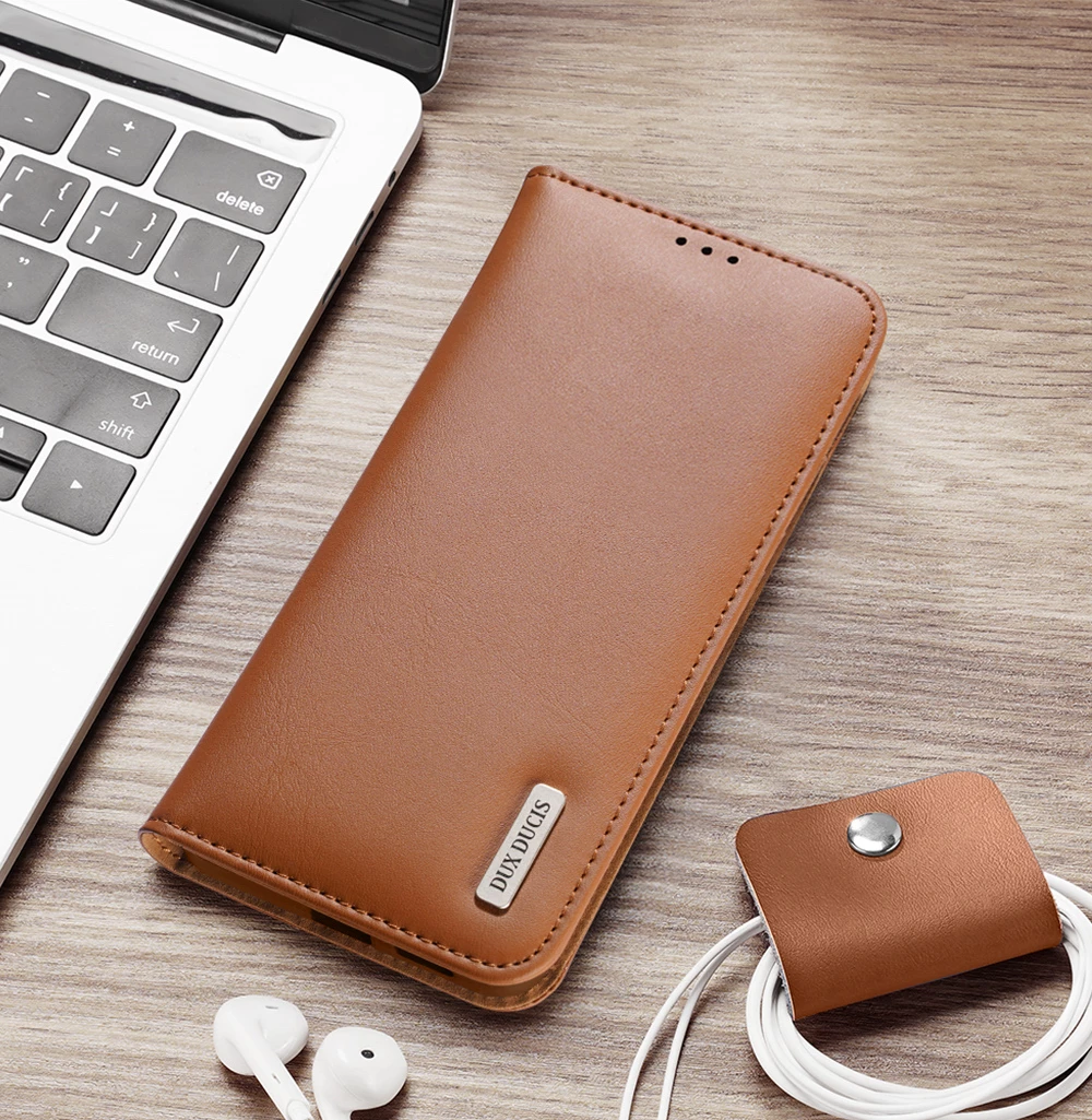 Mbështjellës Dux Ducis Hivo për Samsung Galaxy S25 Edge, me kapak, mbrojtje RFID, kafe