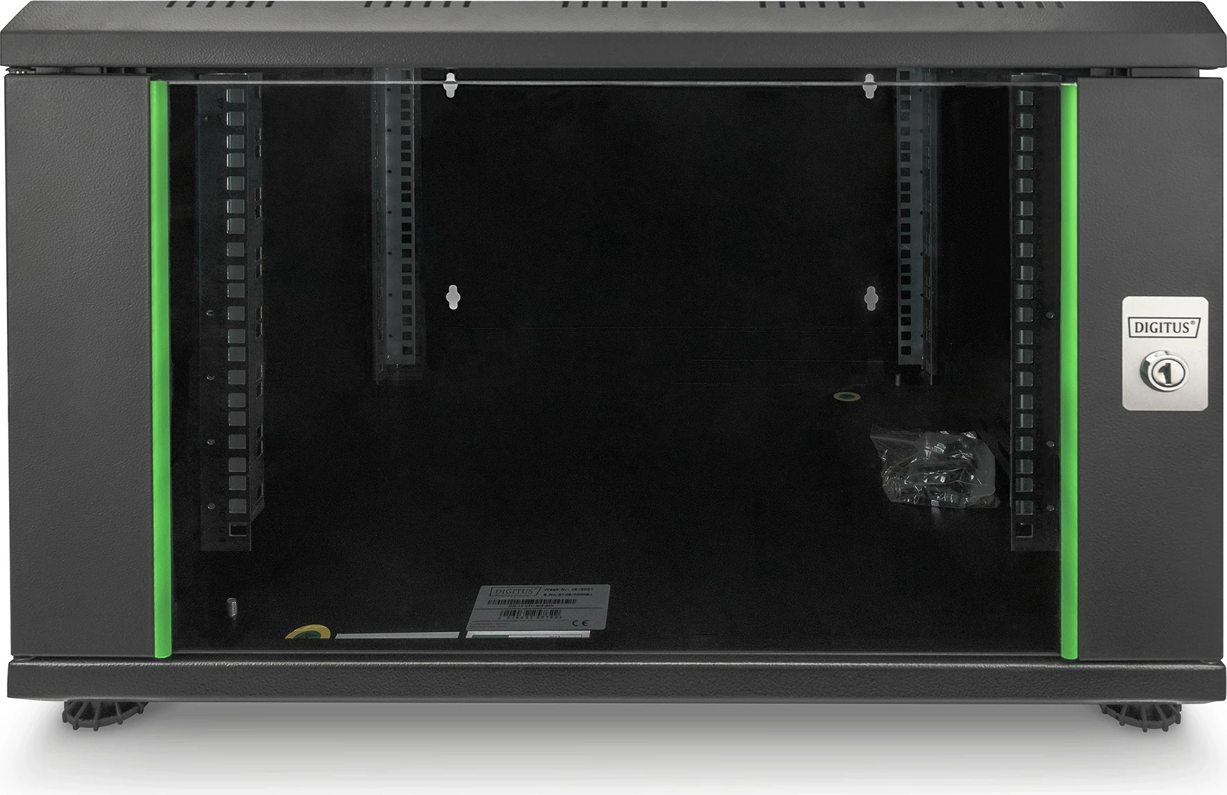 Këmbë niveluese Digitus për kabinet rrjeti/server, set 4 copë, 19 inç, çelik inox, kafe