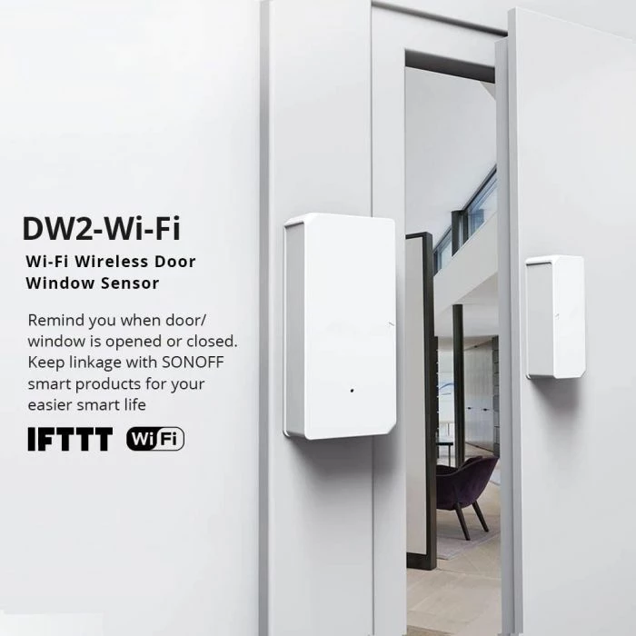 Sensor dere dhe dritare Wi-Fi SONOFF DW2 WiFi, i bardhë
