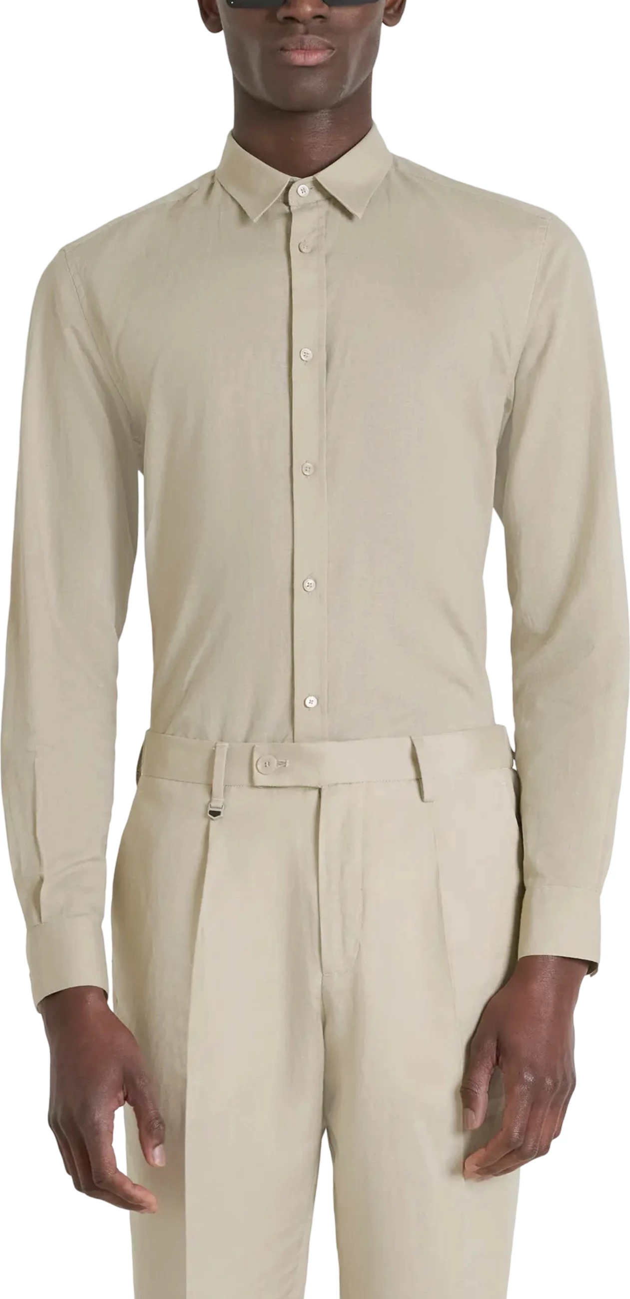 Këmishë për meshkuj Antony Morato Alicante Slim Fit MMSL00759-FA401074, bezhë [Madhësia: XXL]