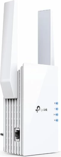 Zgjatues WiFi TP-LINK RE505X AX1500 Dual Band Wi‑Fi 6, 1x Gigabit Ethernet, 2 antena të jashtme, i bardhë