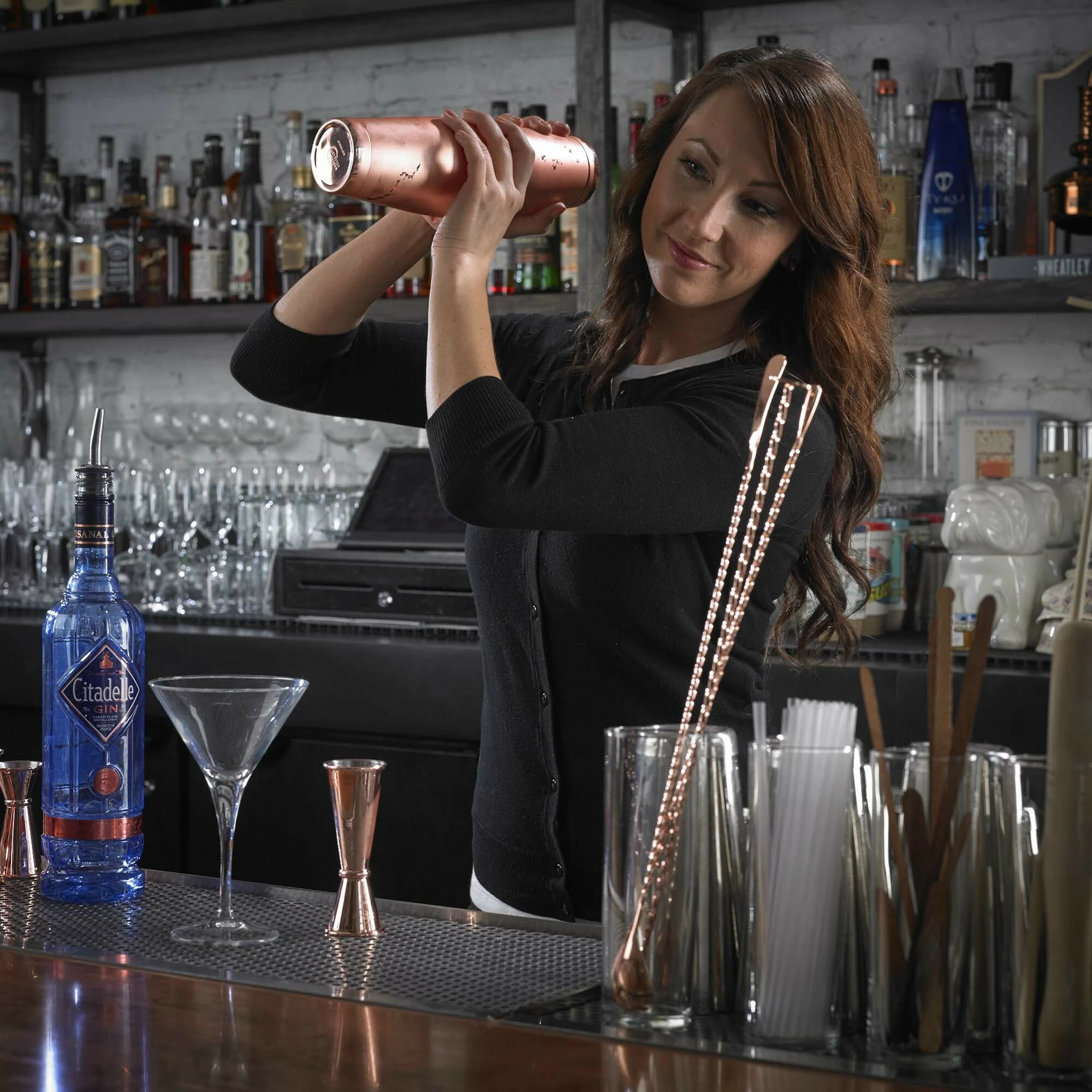 Jigger për bar BarFly 25/50 ml buzë e drejtë çelik inox 18/8 bakër