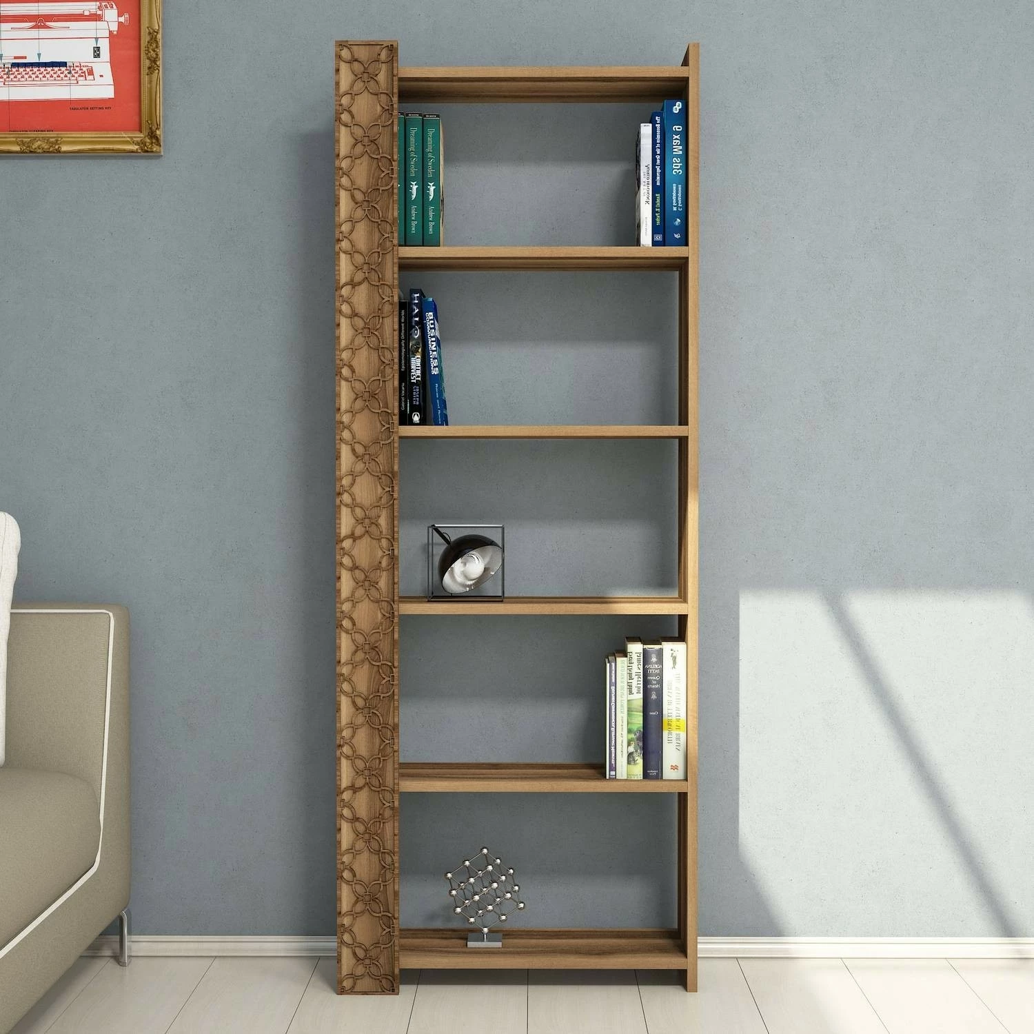 Raft librash Hanah Home, City, ngjyrë arre