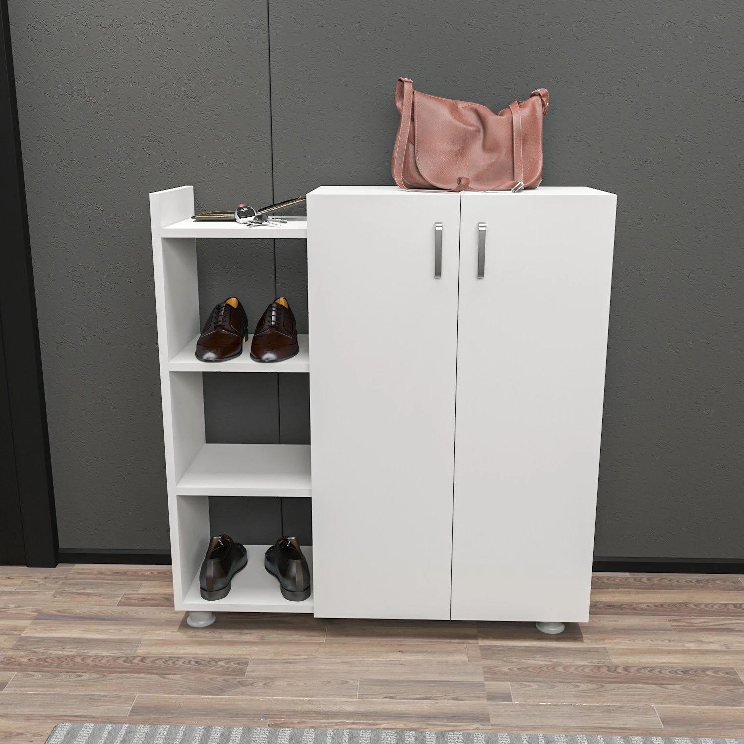 Dollap për këpucë Hanah Home, Asus, i bardhë