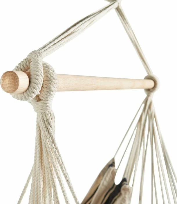 Karrige e varur për kopsht VONHAUS 2522108 130x95cm, 120kg, pambuk me jastëk, me vija blu/bardhë