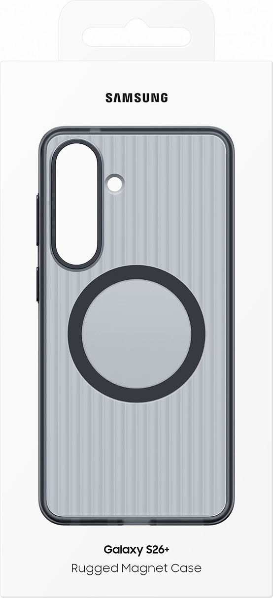 Mbështjellës Samsung Rugged Magnet Case për Samsung Galaxy S26+, kompatibil me MagSafe, i zi, në kuti