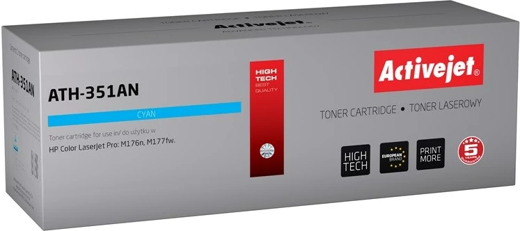 Toner zëvendësues Activejet ATH-351AN për printer HP, i kaltër