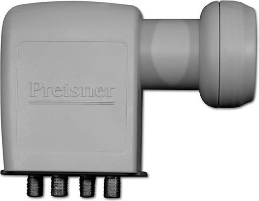 LNB satelitor Televes SP 44 EN, Quattro 4 dalje, 40 mm, gri