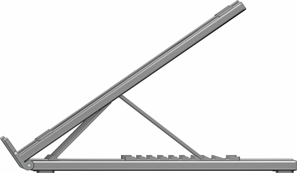 Kasë laptopi Unitek, me hub HDMI/PD/SD, e rregullueshme, ngjyrë argjendtë