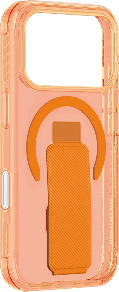 Mbështjellës, AmazingThing, Titan Pro Holder Drop Proof Case 3 Lens, për iPhone 17 Pro Max, MagSafe, TPU, portokalli Titan