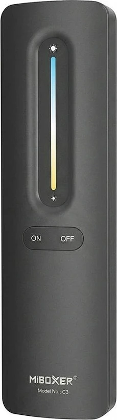 Telekomandë LED Miboxer C3, 2.4GHz, Dual White (CCT) + Dimming, e zezë
