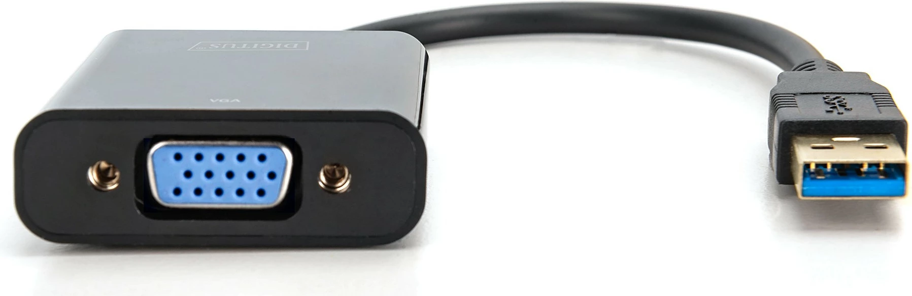 Adapter USB 3.0 në VGA Digitus, 1080p, i zi