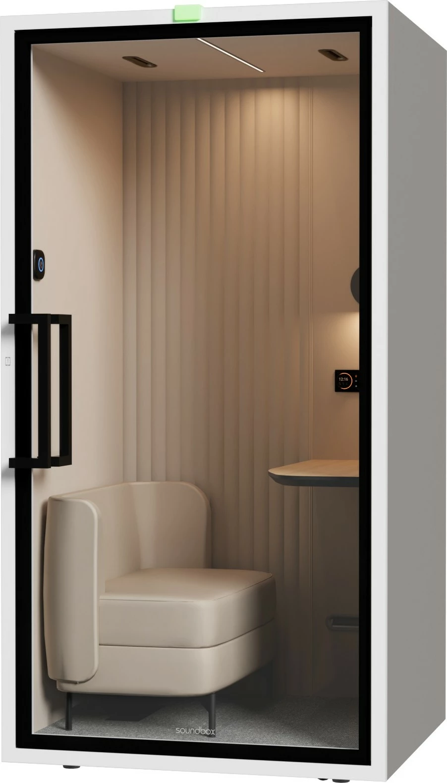 Kabinë akustike për zyrë Soundbox Smart ART Pod SM, për 1 person, e bardhë/zezë