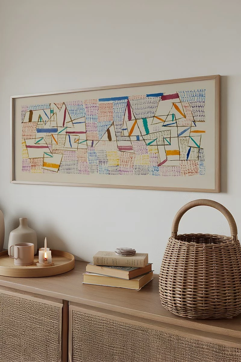 Pikturë dekorative me kornizë, shumëngjyrëshe, Wallity, Artsmdfyty3-50120, 50x120cm