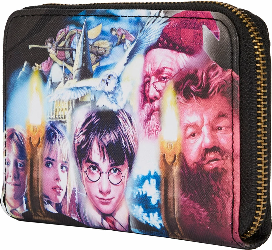 Portofol Loungefly Harry Potter Philosopher's Stone me zinxhir rreth e rrotull, 15.24 x 10.16 cm, multicolor