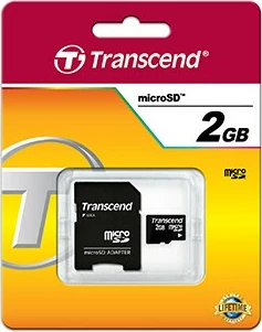 Kartelë microSD Transcend 2GB, e zezë