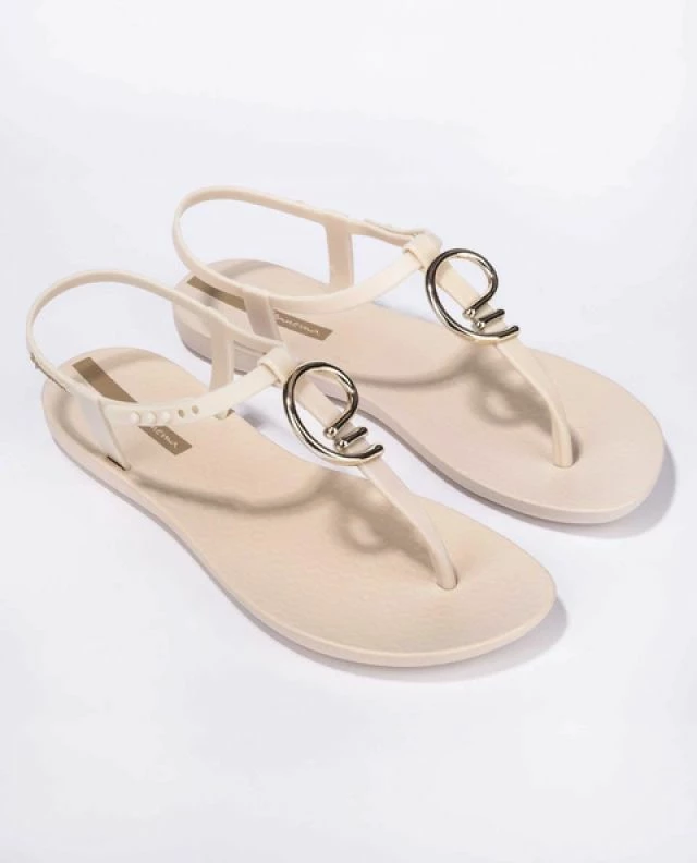 Sandale për femra Ipanema, bezhë me ari