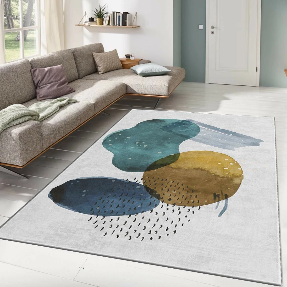 Qilim me dizajn modern, shumëngjyrësh, 160x230cm, Conceptum Hypnose, Alho Carpet-37A
