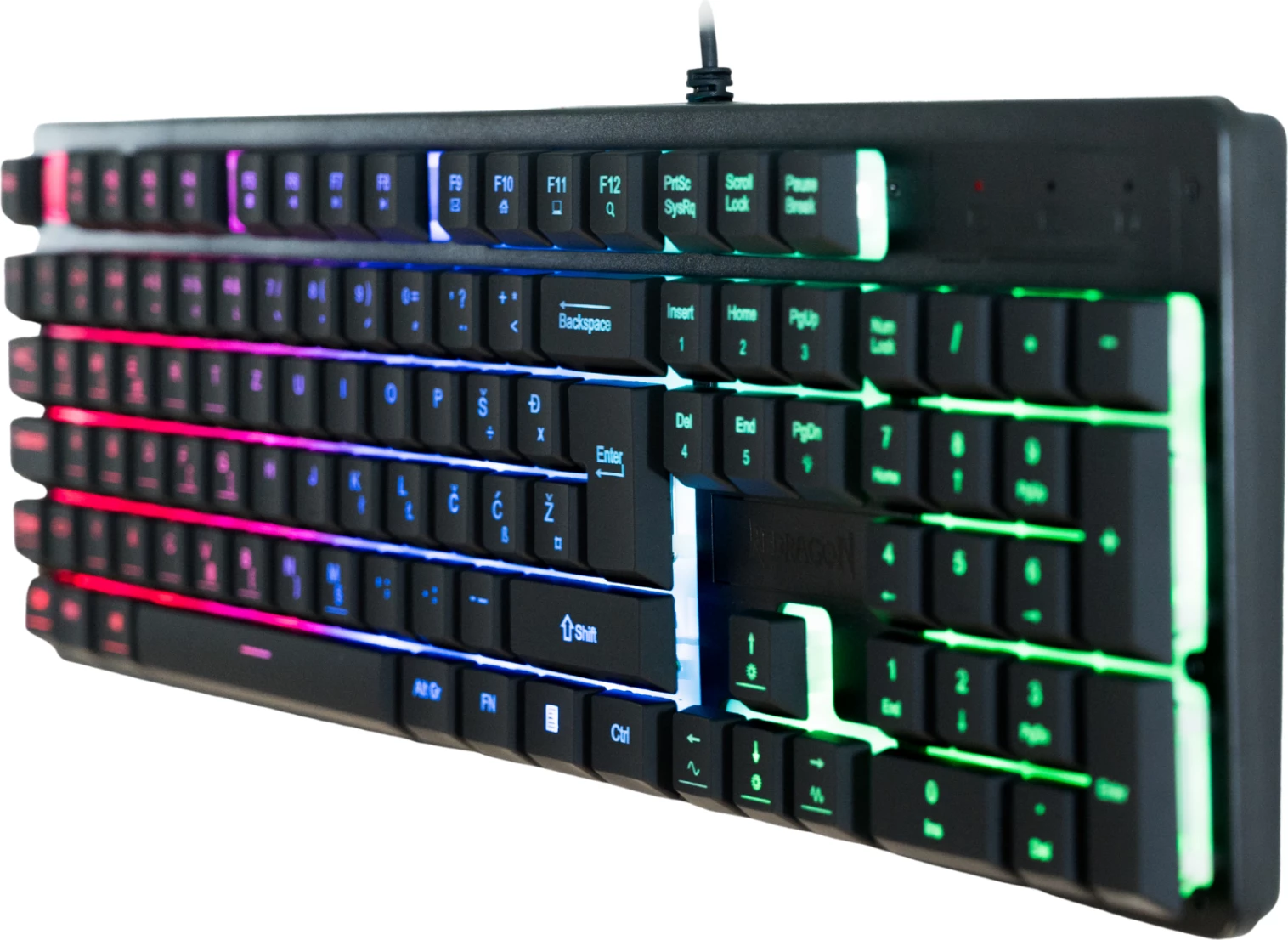 Tastierë gaming Redragon Netherbane K521, RGB, 104 taste, USB-C, SLO/CRO layout, e zezë