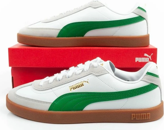 Atlete për meshkuj Puma Club II Era, të bardha/gri/jeshile [Madhësia: 44]