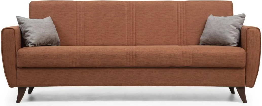 Divan-krevat treshe, Atelier del Sofa, Zaden, ngjyrë e kuqe tjegulle