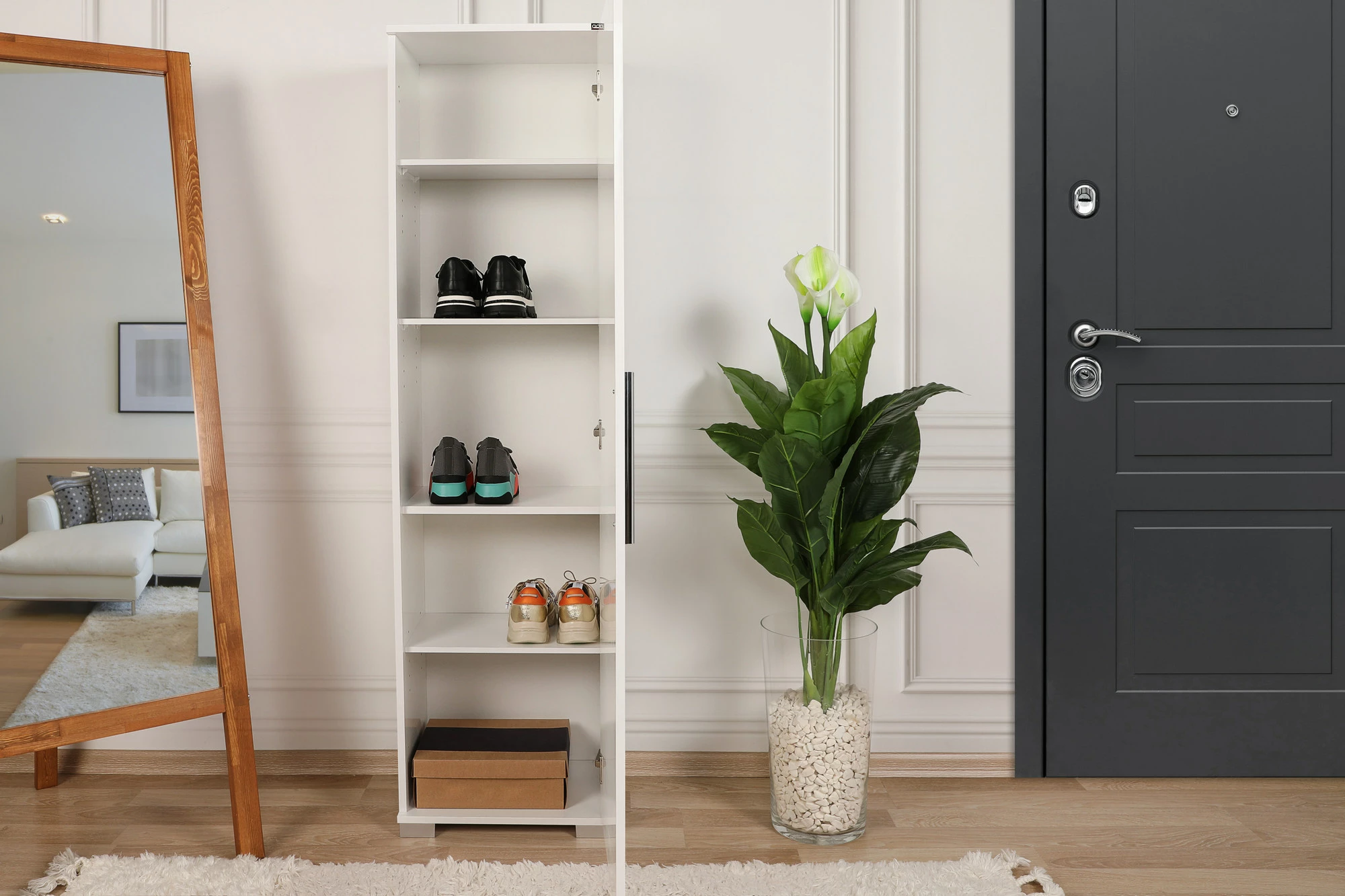 Dollap shumëpërdorimësh Hanah Home, Adr-405-Pp-1, ngjyrë e bardhë