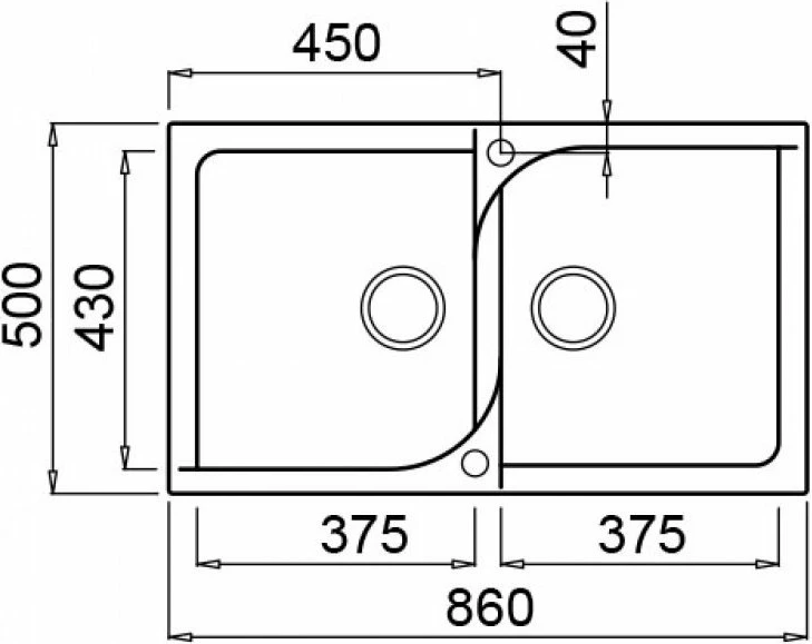 Lavaman Elleci LGE45052, 86 x 50 cm, i bardhë