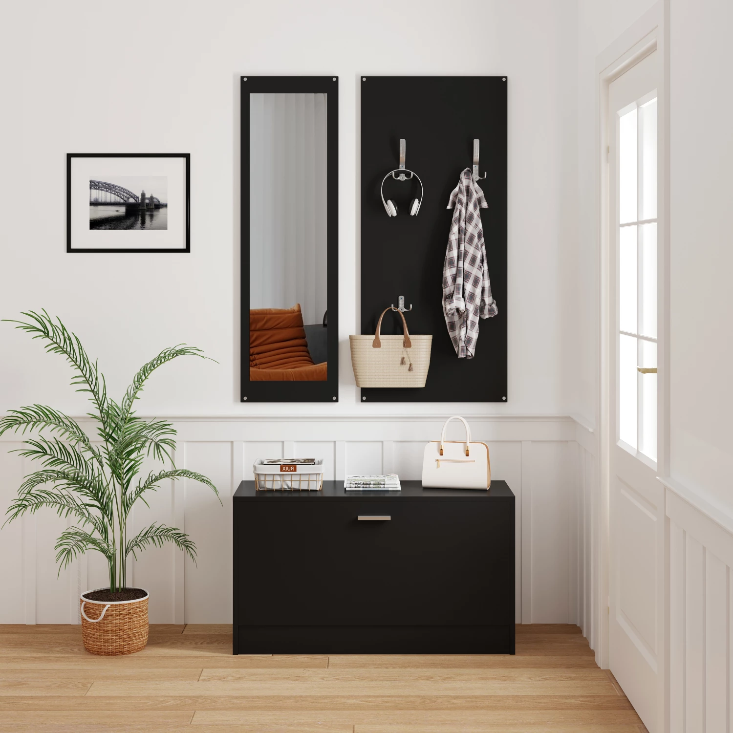 Set hyrje me pasqyrë VERN FH2476.02 melaminë ngjyrë wenge 80x27x175Hcm