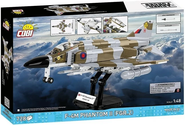Set blloqesh ndërtimi, Cobi, F-4M Phantom II FGR.2, 728 pjesë, shkallë 1:48