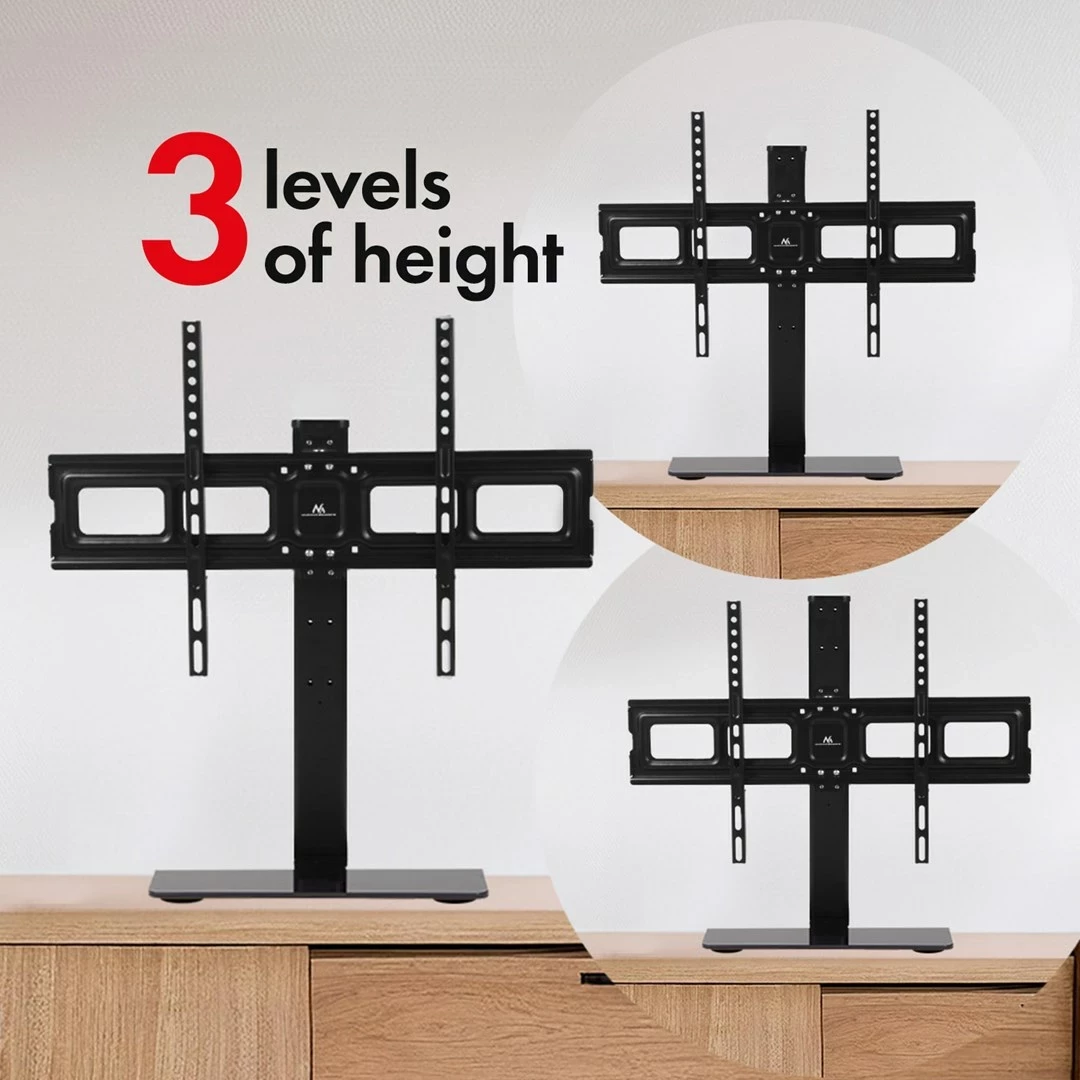 Mbajtës TV Maclean MC-386, për tavolinë, 32"-75", i zi