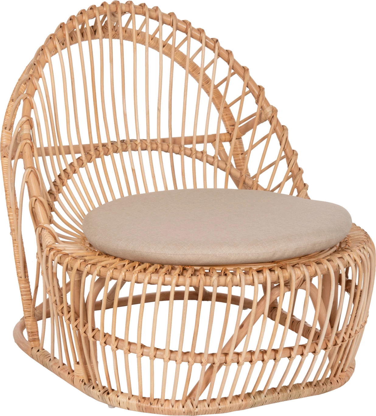 Karrige Entropy FH9840.01, ratan natyral, jastëk krem, 80x97x85H cm