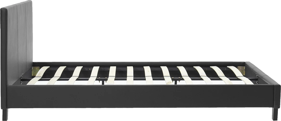 Shtrat dopio Nevil PU ngjyrë e zezë matte 150x200