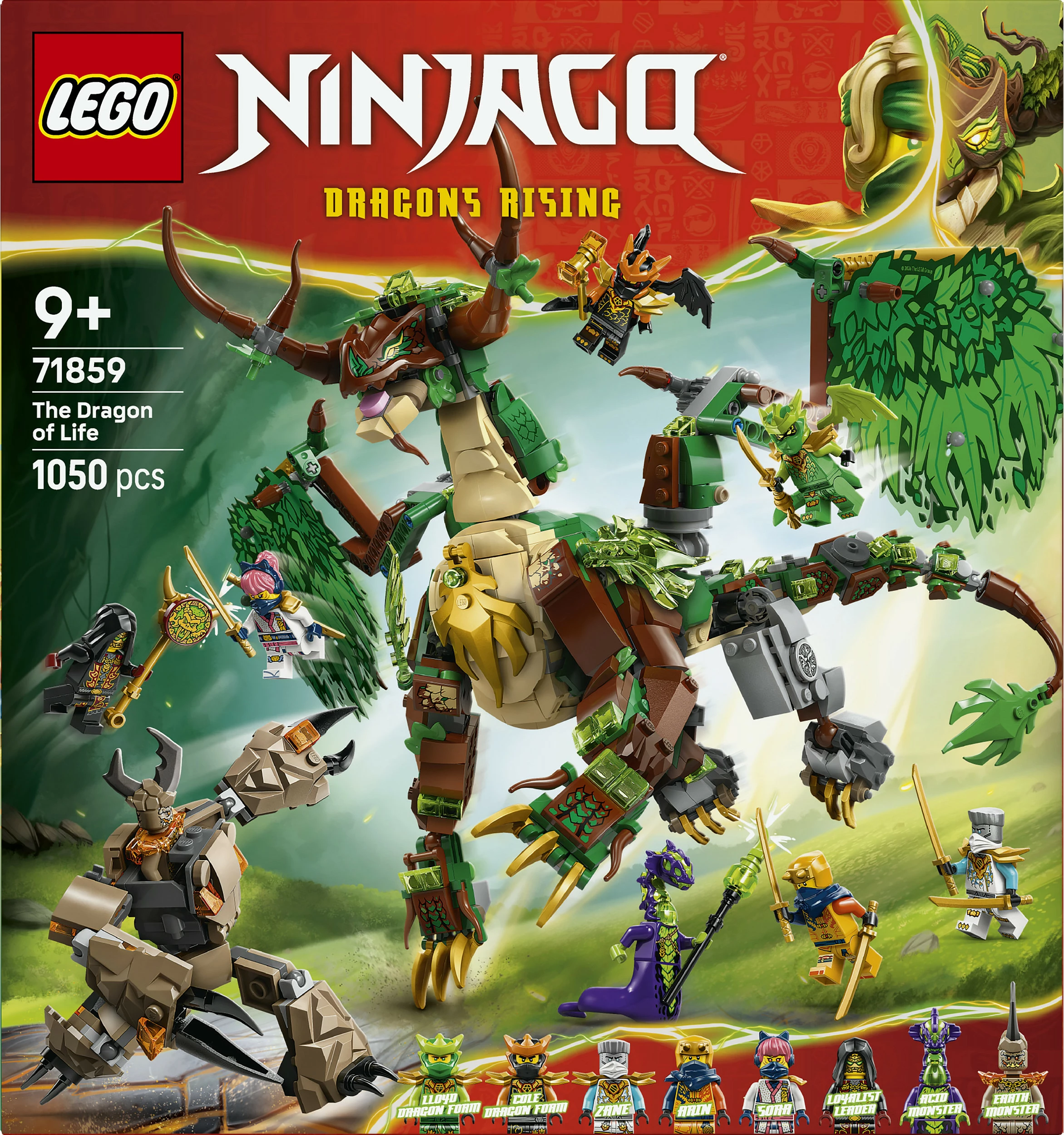 Set ndërtimi LEGO NINJAGO 71859 The Dragon of Life, 1050 copë, multikolor