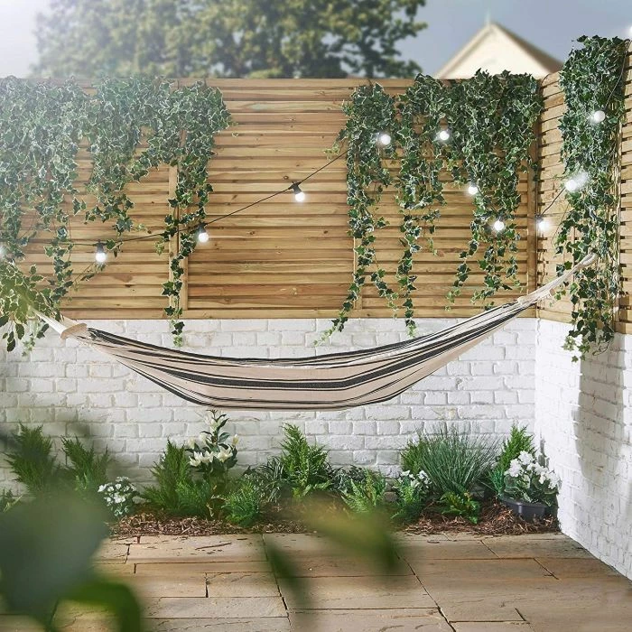 Hamak i varur VONHAUS 22/106 200x100 cm, 120 kg, blu/bardhë, me çantë