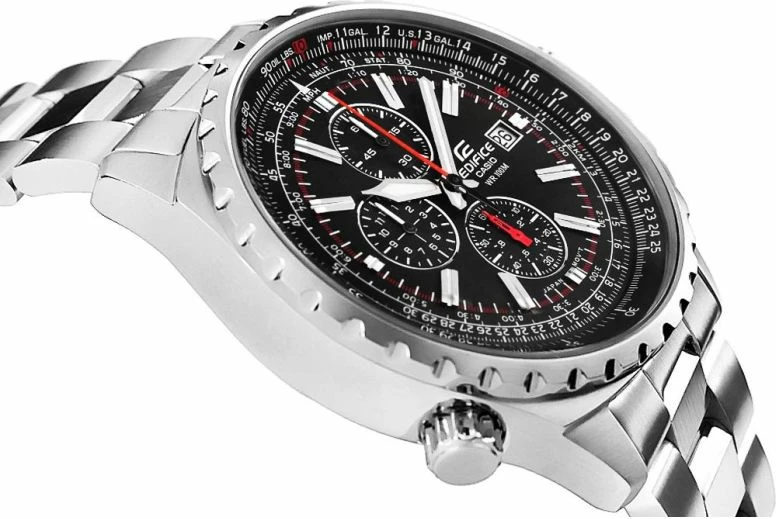 Orë dore për meshkuj Casio Edifice, argjend