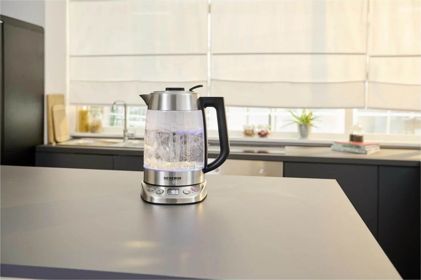 Çajnik elektrik Severin WK 3480, 1.7L, argjend