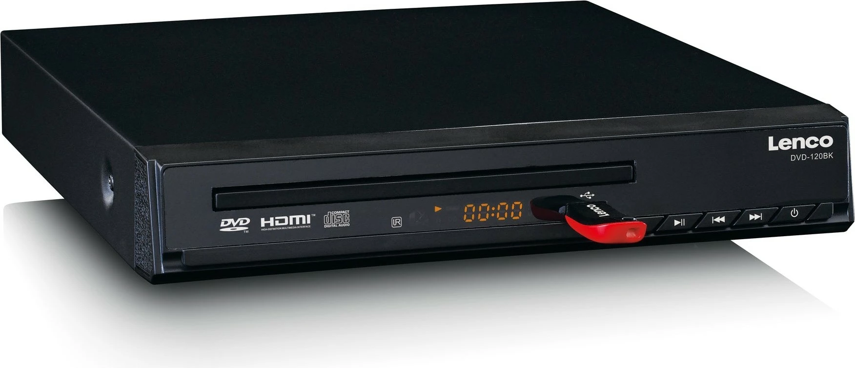 DVD Player Lenco DVD-120BK, HDMI, USB, i zi