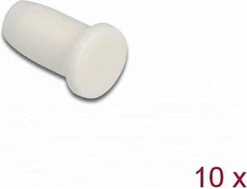 Kapak mbrojtës pluhuri për fibër optike DeLOCK, LC 1.25 mm, paketë 10 copë, i bardhë