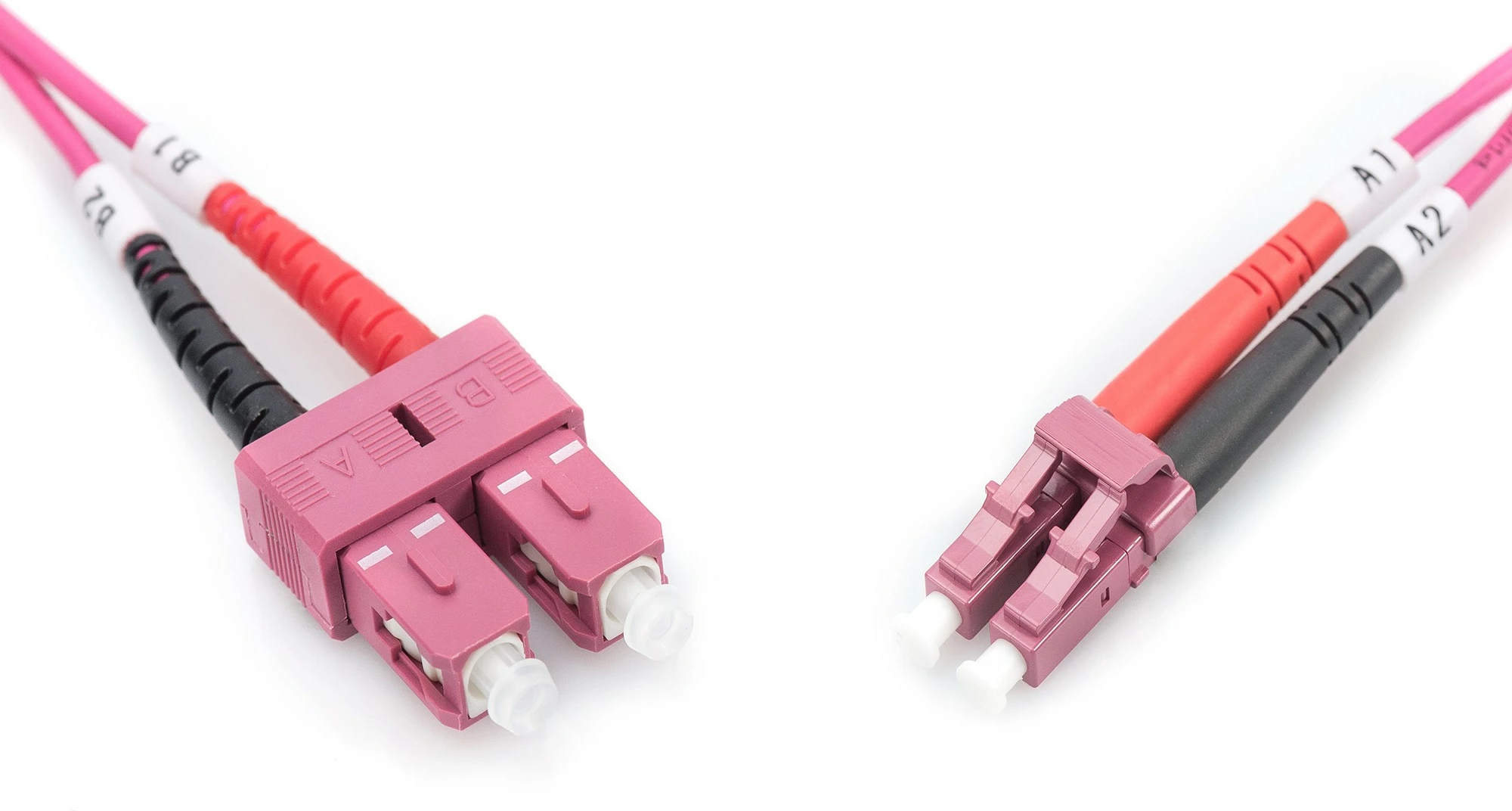 Kabëll optik Digitus OM4, LC në SC, 3m, vjollcë