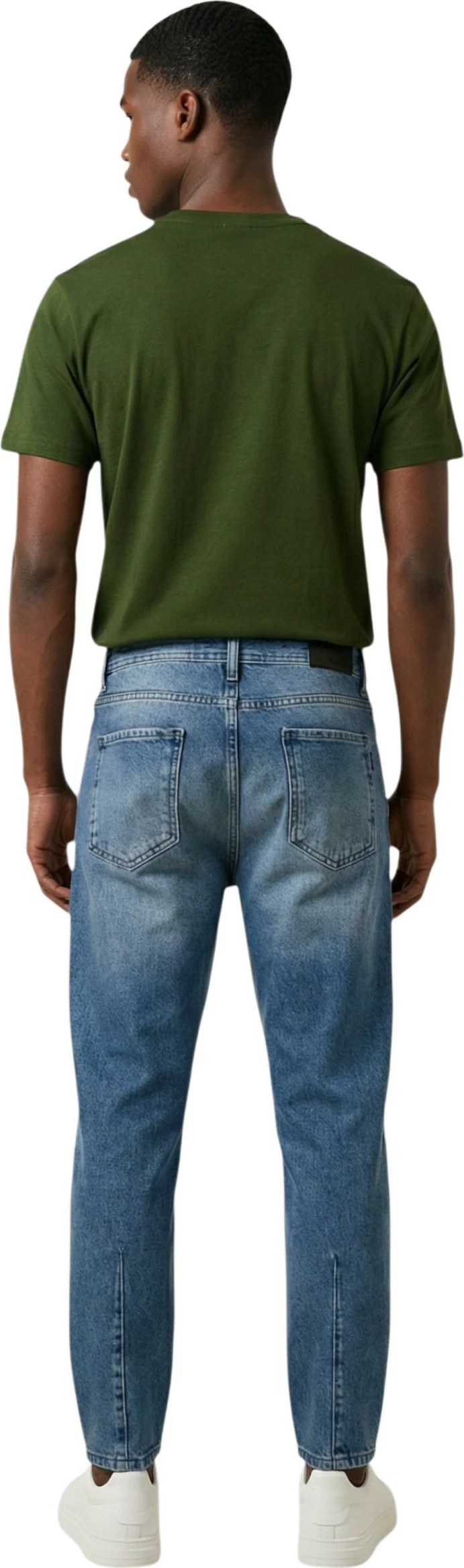Maicë për meshkuj Calvin Klein Jeans SS Badge 30S Jersey LV04RC272G, ulliri e gjelbër [Madhësia: S]