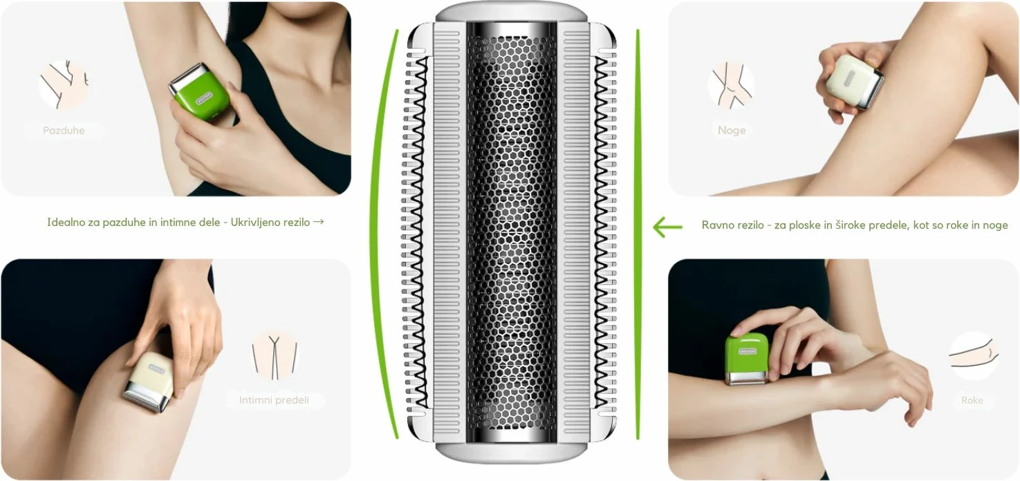 Makinë rroje Yoose NANO, elektrike për femra, IPX7, USB-C, me shtesë 3 mm, me çantë ruajtjeje + kabllo karikimi + manual, roze