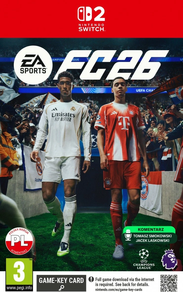 lojë Nintendo Switch 2, Cenega, EA Sports FC 26, kartë‑kod (GK), PEGI 3 5