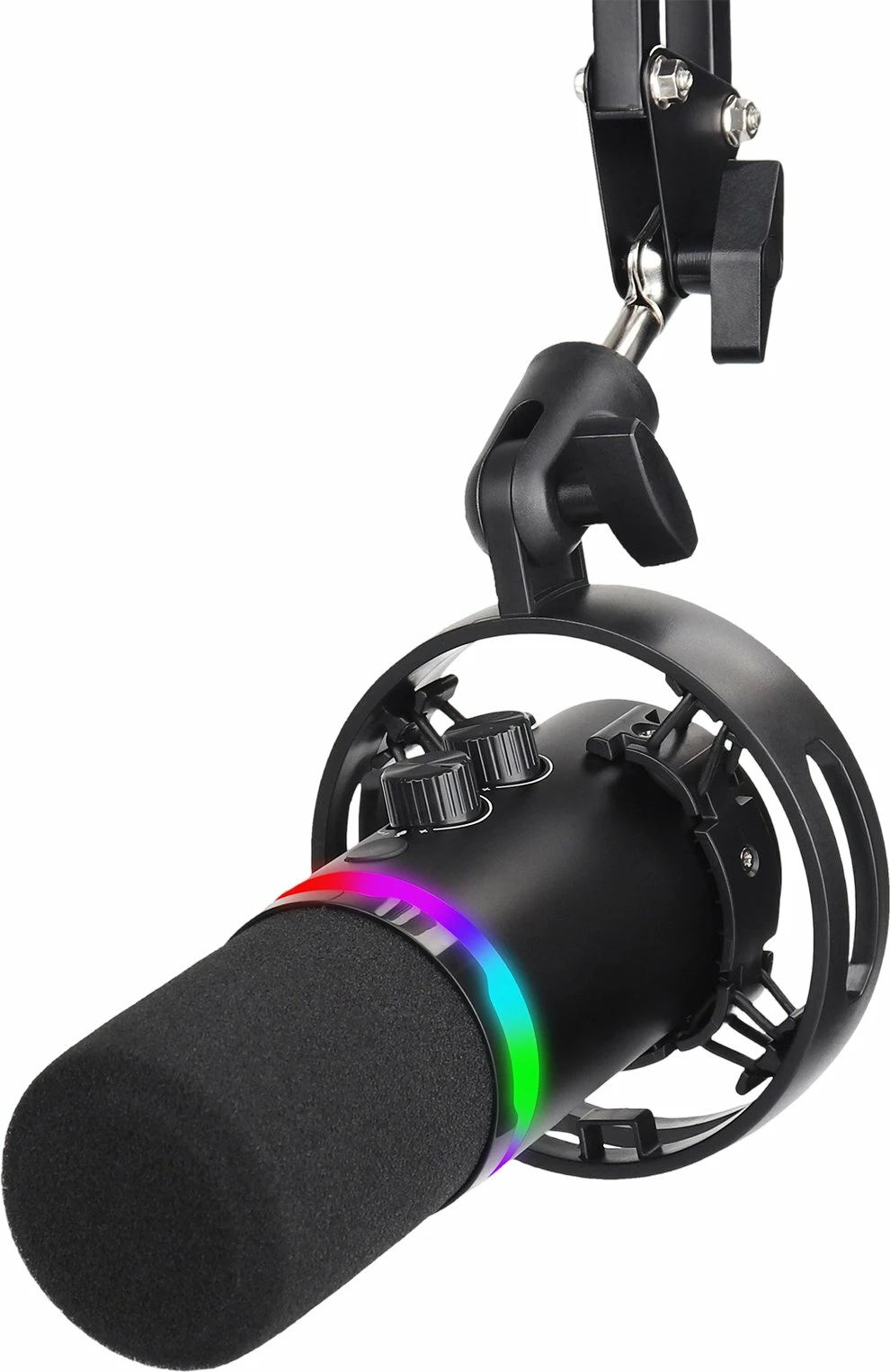 Mikrofon Redragon Solara GM307 dinamik USB/XLR me krah, RGB, i zi