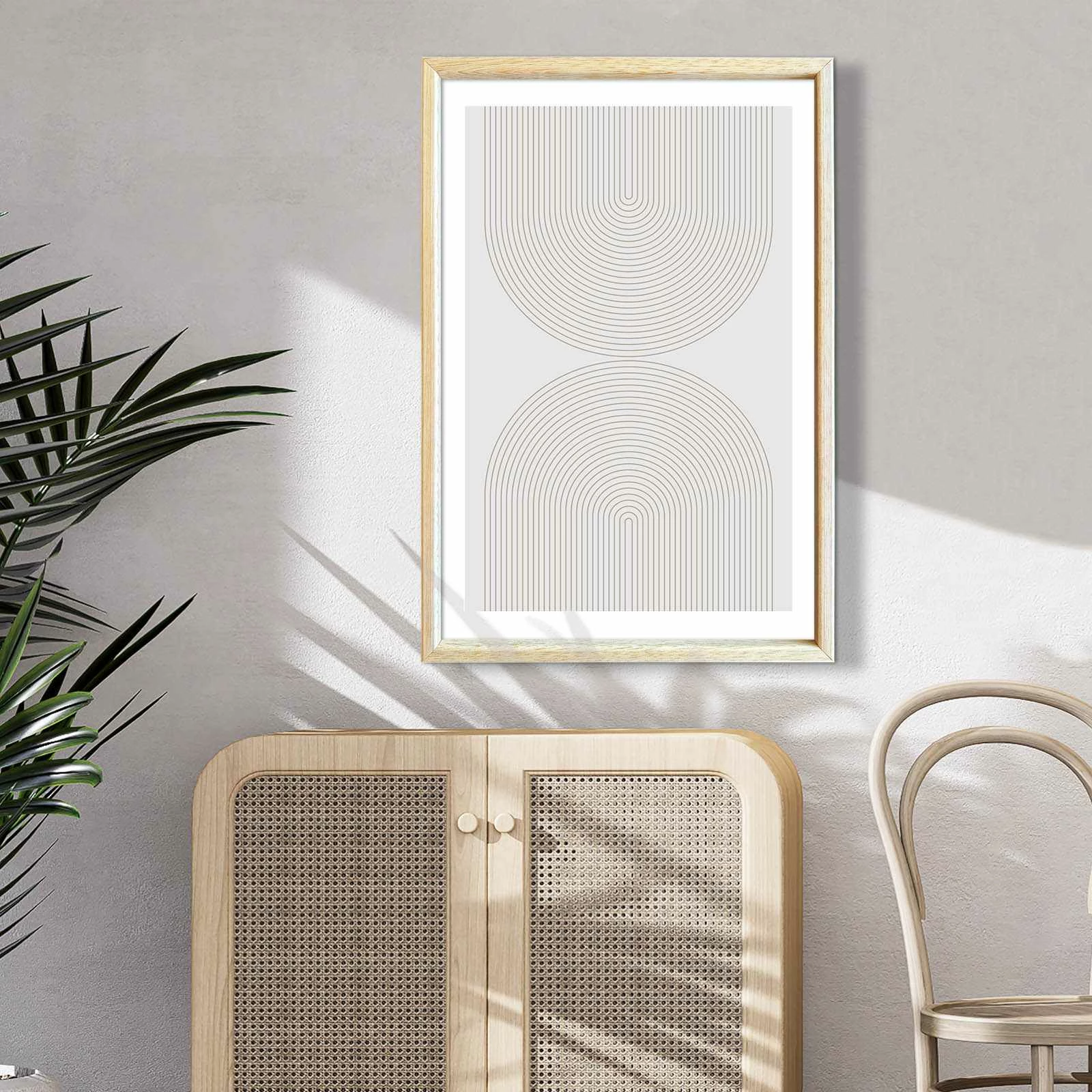 Pikturë dekorative me kornizë MDF Wallity, Ahswabisabi-014, 62x92