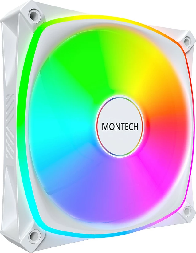 Ventilator për kasë Montech AX120 Pro 120mm, RGB, i bardhë