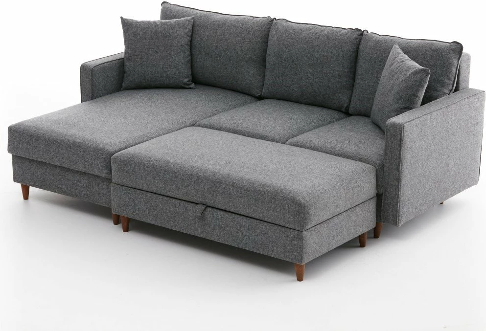 Këndare Eva, ngjyrë gri, Atelier del Sofa, pjesa e majtë